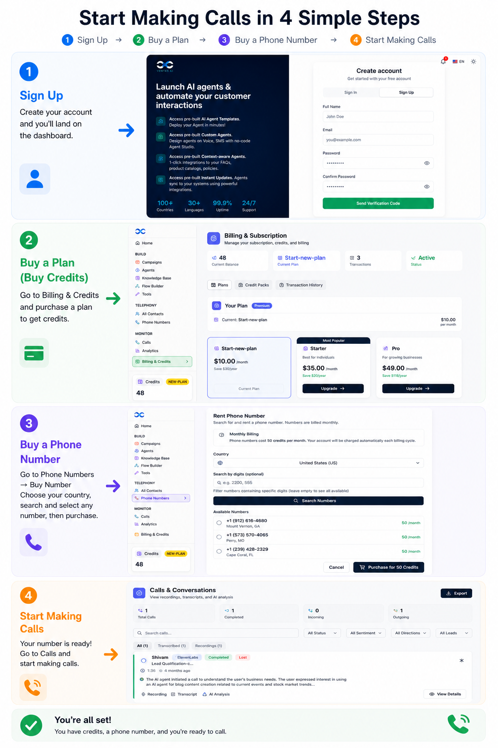 AI Voice Agent Dashboard